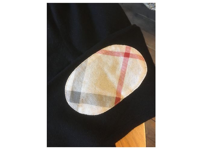 Burberry Pull col V cachemire noir - vue 3