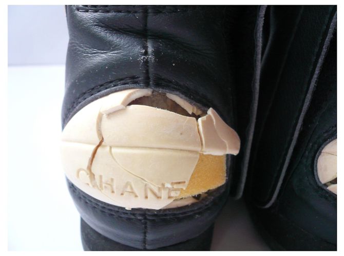 Cambon CHANEL Stivaletti biker T41 COME È Nero - vista 10