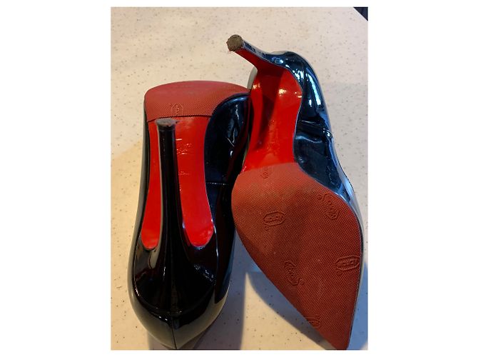 Autre Marque Saltos Christian Louboutin Pretos Verniz - vista 2