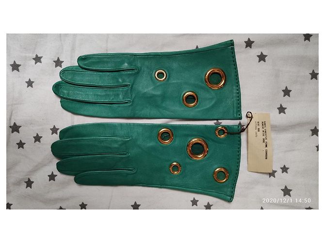Hermès Vintage Handschuhe (späte Jahre 90 Anfang 2000) Grün - Ansicht 4