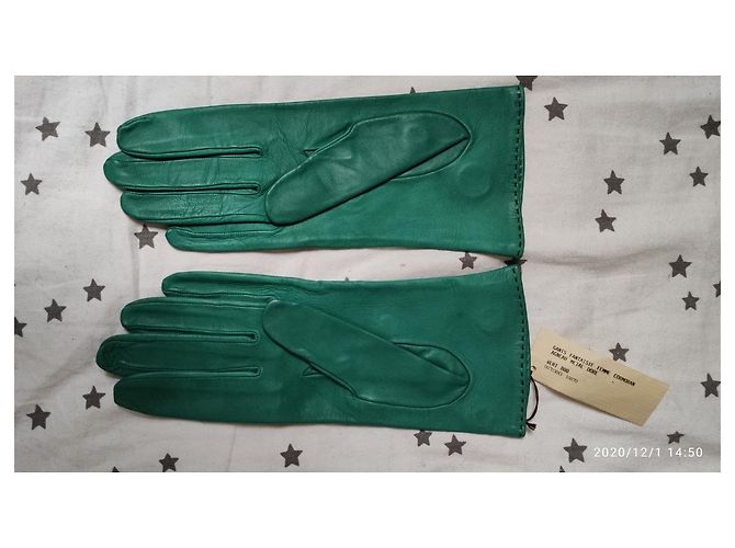 Hermès Vintage Handschuhe (späte Jahre 90 Anfang 2000) Grün - Ansicht 5