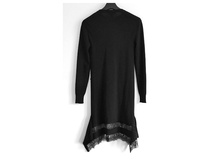Louis Vuitton Strickkleid mit Spitzensaum Schwarz - Ansicht 4