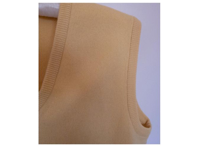 Jaeger Men's Sleeveless Lambswool Sweater Yellow - view 4