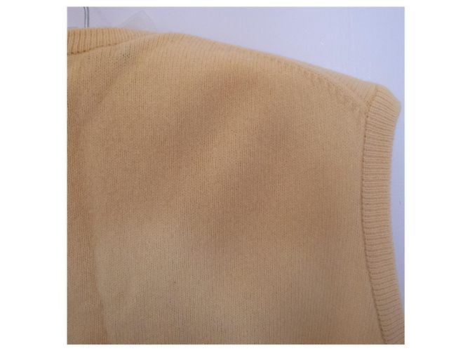 Jaeger Men's Sleeveless Lambswool Sweater Yellow - view 8