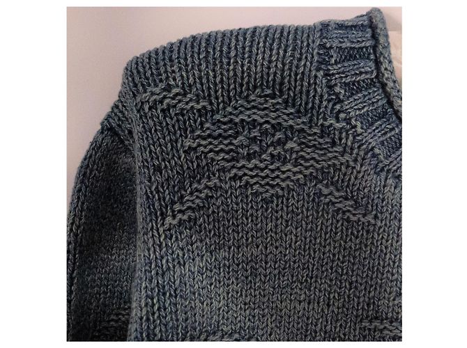 Polo Ralph Lauren Pullover aus blauer Baumwolle mit Rundhalsausschnitt - Ansicht 4