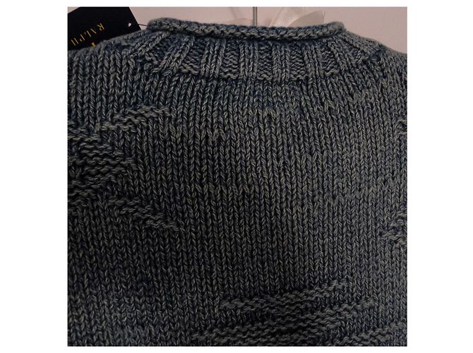Polo Ralph Lauren Pullover aus blauer Baumwolle mit Rundhalsausschnitt - Ansicht 8