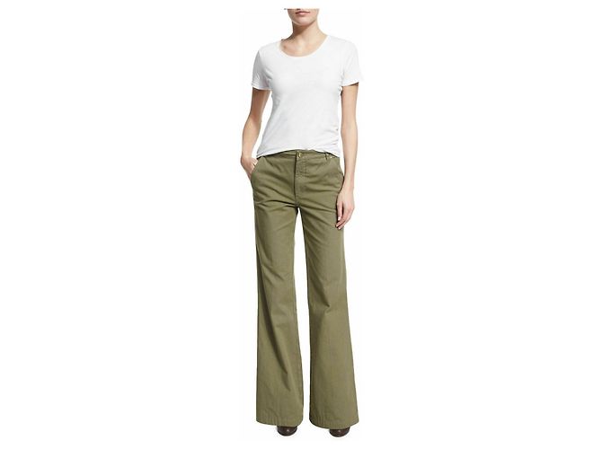 Pantalones bootcut Tory Burch verde algodón - vista 5