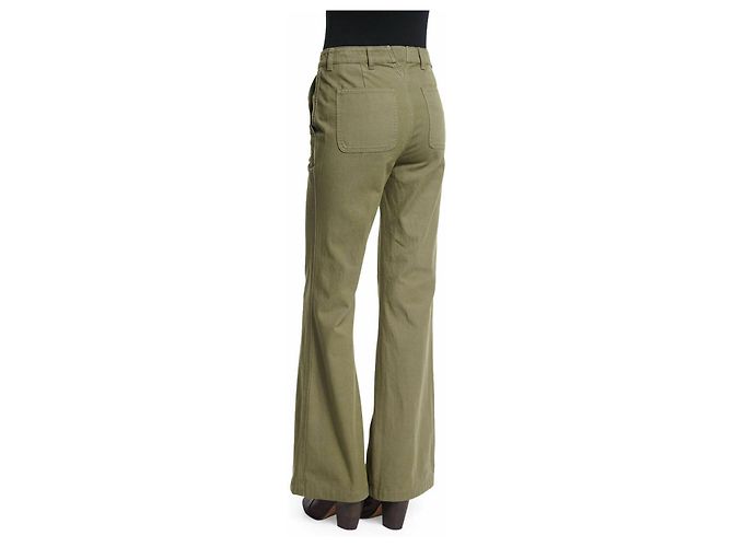 Pantalones bootcut Tory Burch verde algodón - vista 6