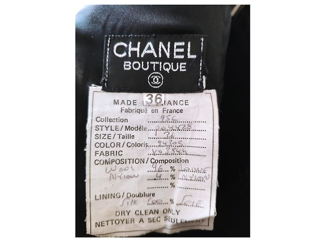 CHANEL WOLLE TWEED ROCK Schwarz - Ansicht 2