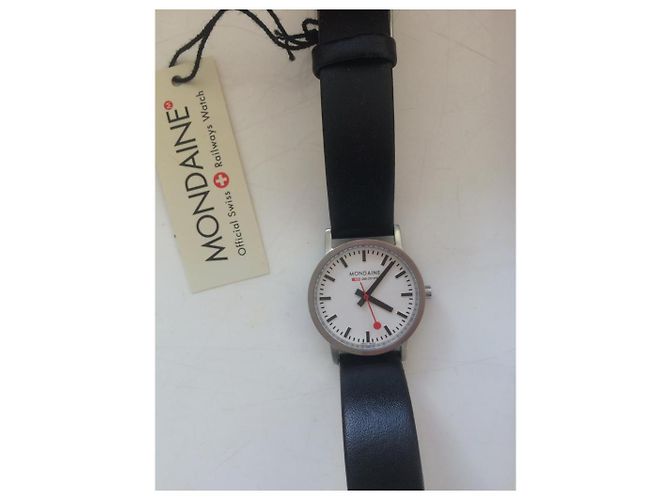 Autre Marque Reloj Mondaine de piel negra - vista 2