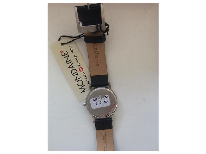 Autre Marque Reloj Mondaine de piel negra - vista 4