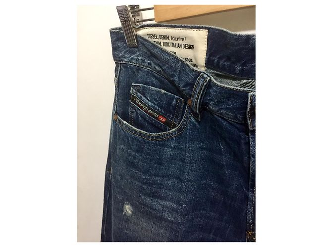 Diesel Jeans strappati Mharky 30/32 Blu - vista 4