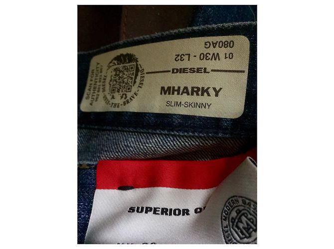 Diesel Jeans strappati Mharky 30/32 Blu - vista 6
