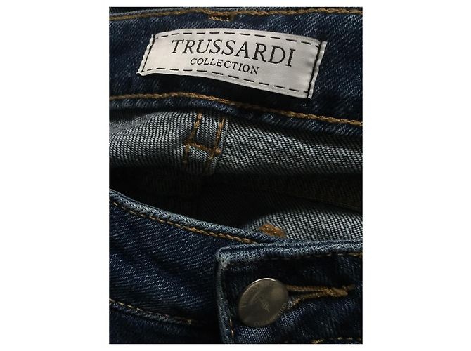Trussardi Vaqueros con puños desgastados artificialmente 27/32 Azul - vista 6