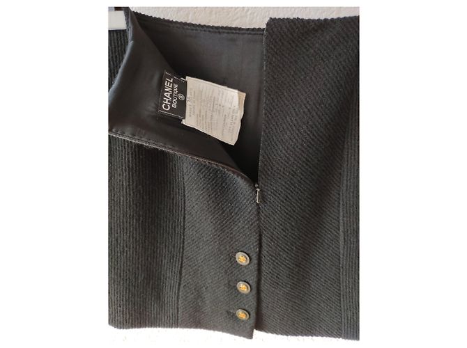 JUPE CHANEL TAILLEUR. Noir - vue 4