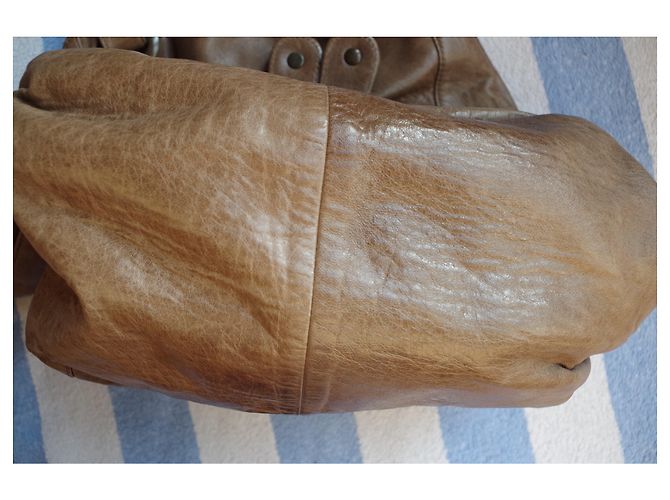 Borsa Tote Flower Gerard Darel in pelle marrone chiaro - vista 3