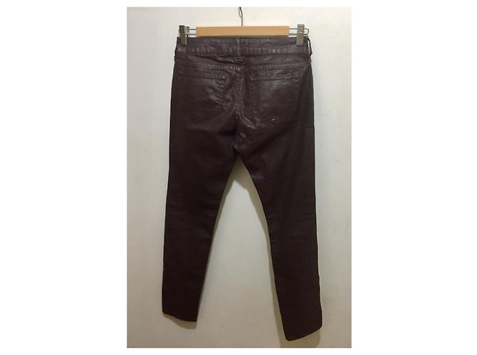 The Kooples Vaqueros de denim elástico encerado sz 25 Púrpura - vista 4