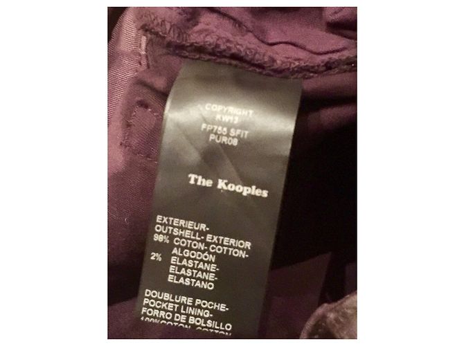 The Kooples Vaqueros de denim elástico encerado sz 25 Púrpura - vista 9