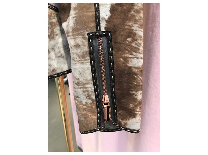 Fendi Kurzjacke mit Chinchilla Kragen Mehrfarben - Ansicht 4