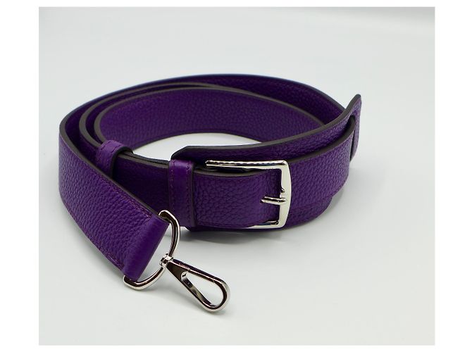 Borsa Hermès Jypsiere 34 in pelle viola Porpora - vista 10