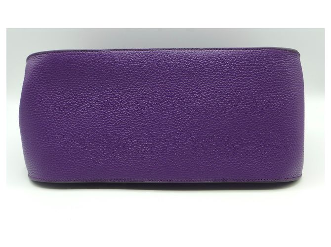 Borsa Hermès Jypsiere 34 in pelle viola Porpora - vista 12