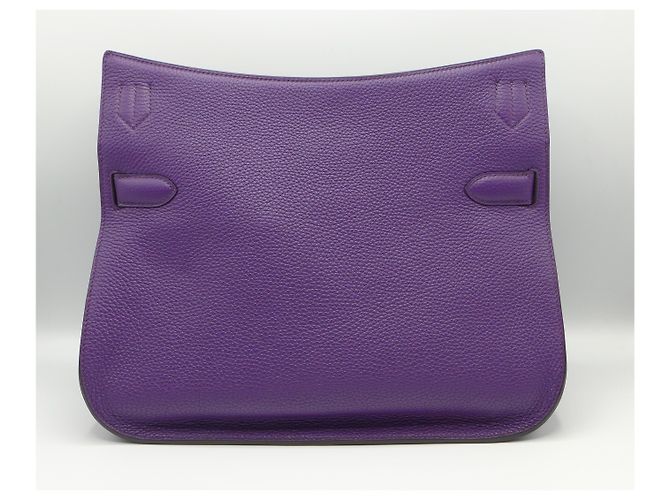 Borsa Hermès Jypsiere 34 in pelle viola Porpora - vista 3