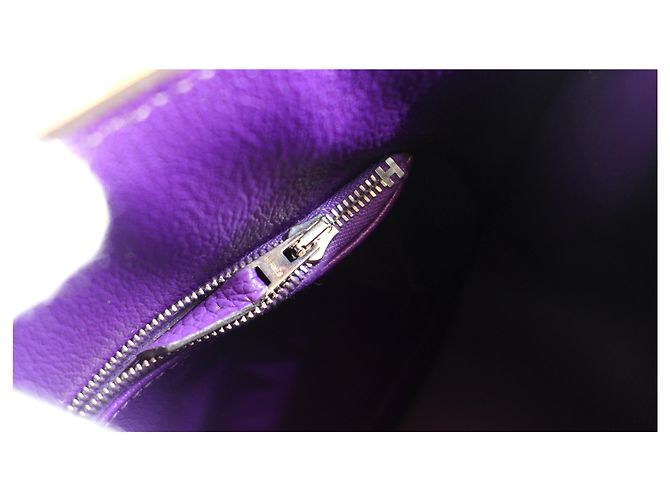 Borsa Hermès Jypsiere 34 in pelle viola Porpora - vista 9