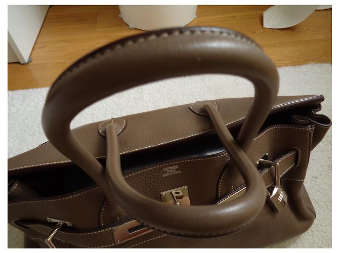 Birkin Hermès Borse Taupe - vista 4
