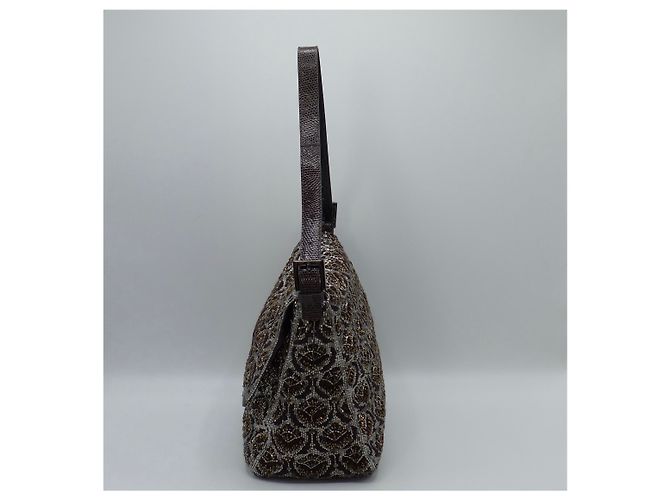 Fendi Paillettes Mamma Baguette Metallico - vista 3