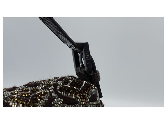Fendi Paillettes Mamma Baguette Metallico - vista 6