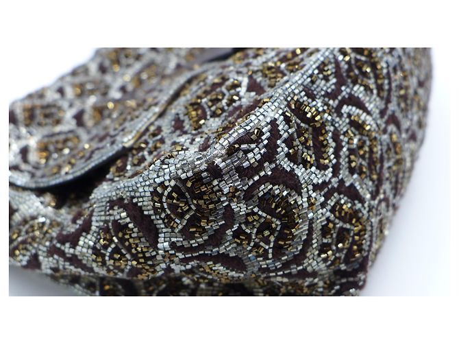 Fendi Paillettes Mamma Baguette Metallico - vista 7
