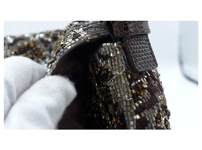 Fendi Paillettes Mamma Baguette Metallico - vista 9