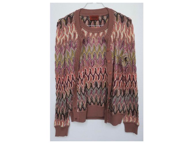 Conjunto M Missoni Cardigan 2 en 1 Marrón Algodón Castaño - vista 10