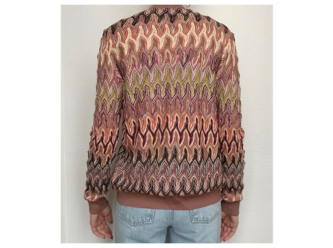 Conjunto M Missoni Cardigan 2 en 1 Marrón Algodón Castaño - vista 3