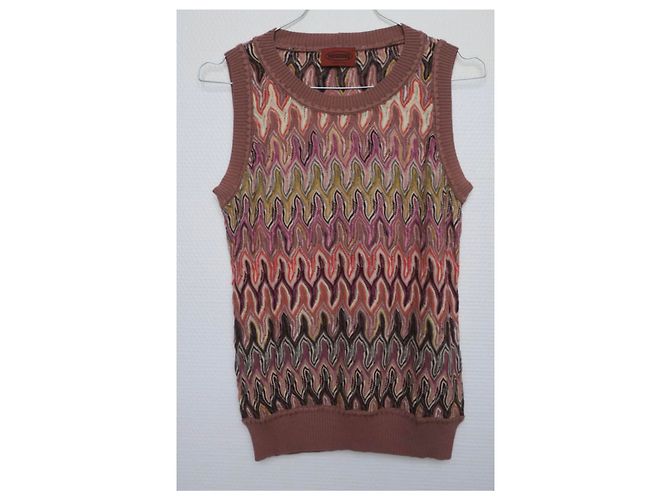 Conjunto M Missoni Cardigan 2 en 1 Marrón Algodón Castaño - vista 7