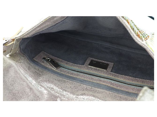 Borsa a mano Fendi Baguette Rosa Metallizzato con Vetro - vista 8