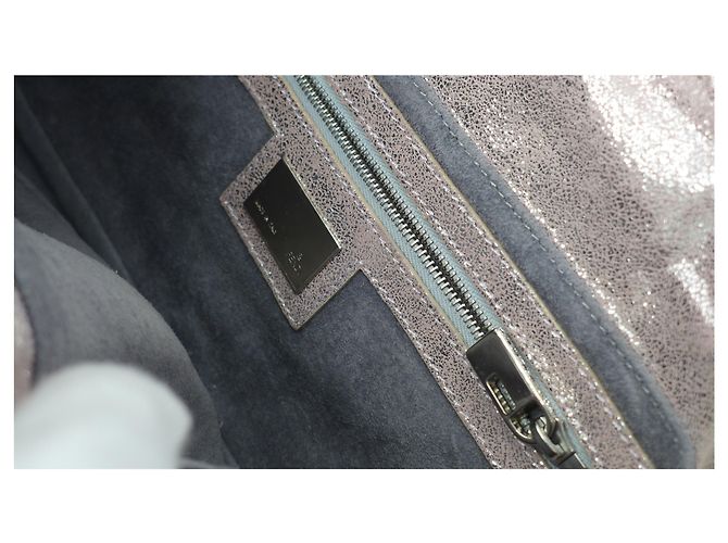 Borsa a mano Fendi Baguette Rosa Metallizzato con Vetro - vista 9