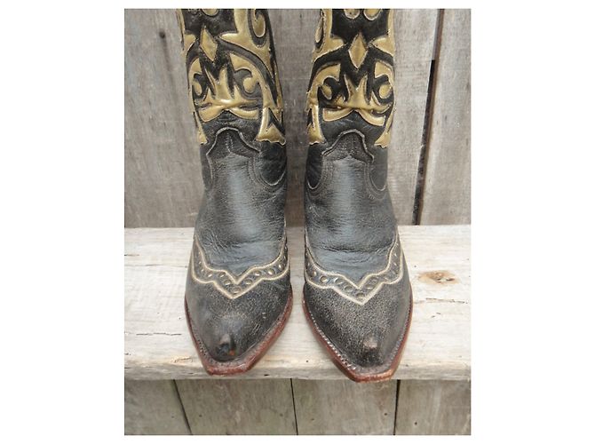 Botas Mexicana de cuero gris oscuro 37 Gris antracita - vista 4