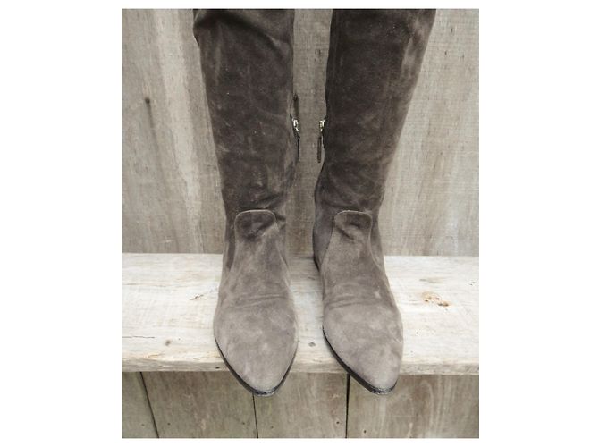 Prada p stivali alti 38 Taupe - vista 3