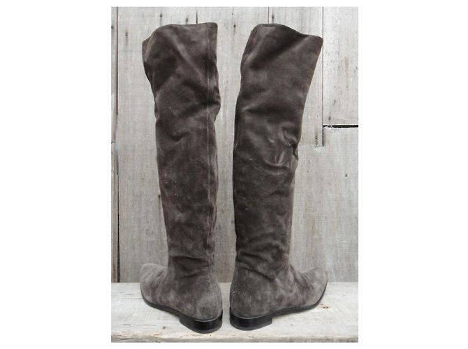 Prada p stivali alti 38 Taupe - vista 5