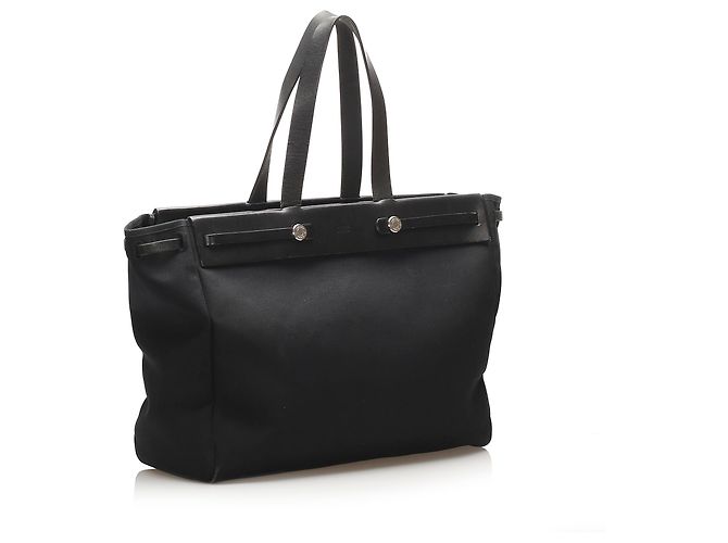 Hermès Hermes Black Herbag Cabas GM Nero - vista 2