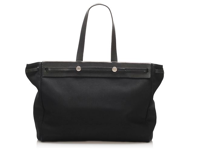 Hermès Hermes Black Herbag Cabas GM Nero - vista 4