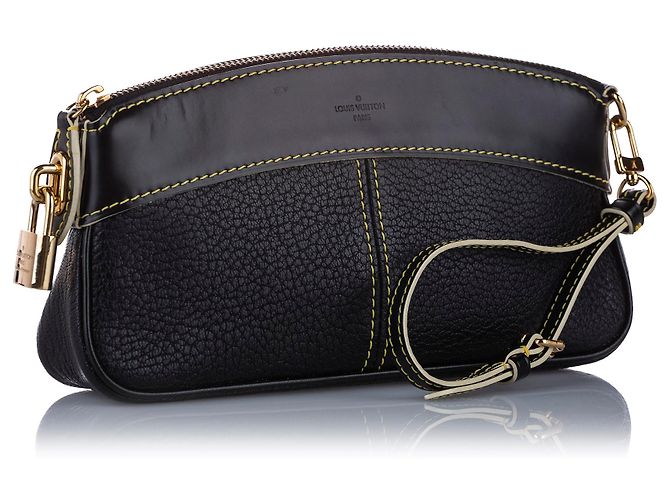 Pochette Louis Vuitton Suhali Lockit nera Nero - vista 2