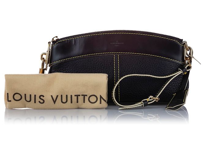 Pochette Louis Vuitton Suhali Lockit nera Nero - vista 8