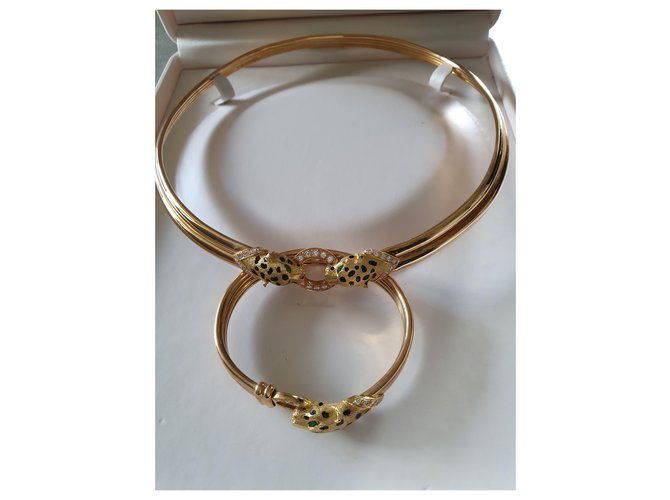 Autre Marque SET COLLANA E BRACCIALE Testa di pantera Gold hardware - vista 2