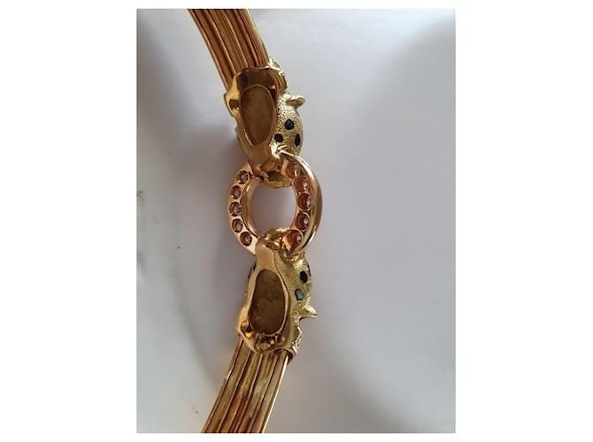 Autre Marque SET COLLANA E BRACCIALE Testa di pantera Gold hardware - vista 5