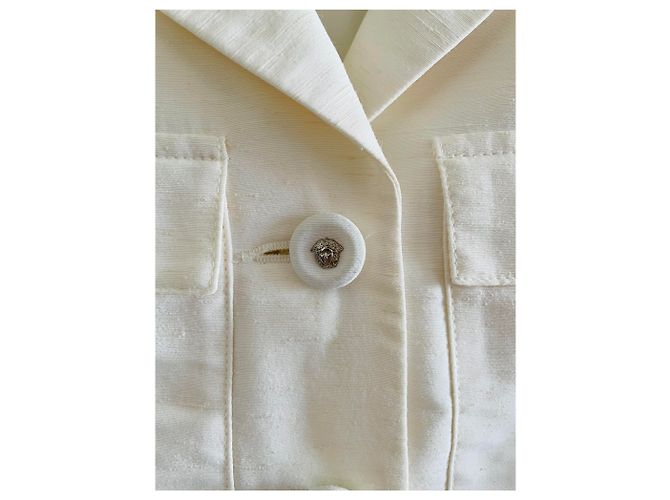 Blazer Versace Jeans Branco de Seda e Viscose - vista 2