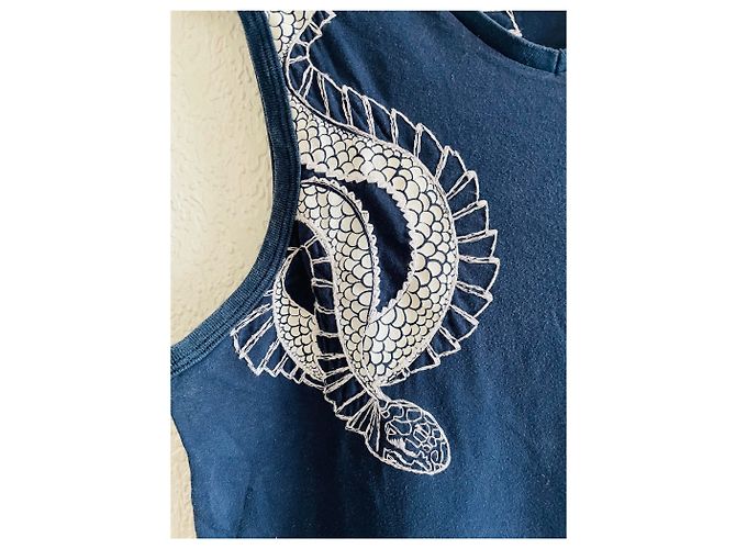 Canotta intimo vintage Roberto Cavalli Blu - vista 3