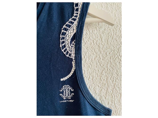 Canotta intimo vintage Roberto Cavalli Blu - vista 4