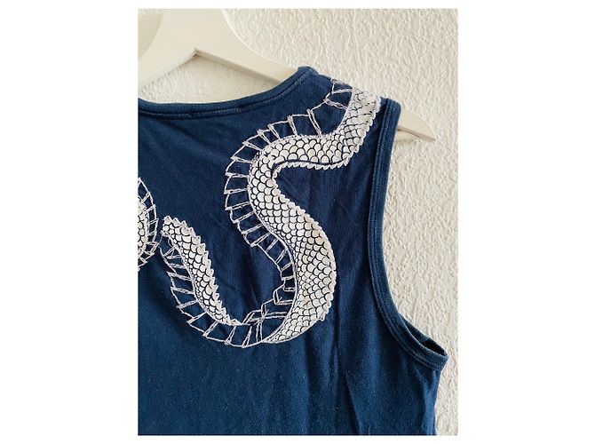 Canotta intimo vintage Roberto Cavalli Blu - vista 6